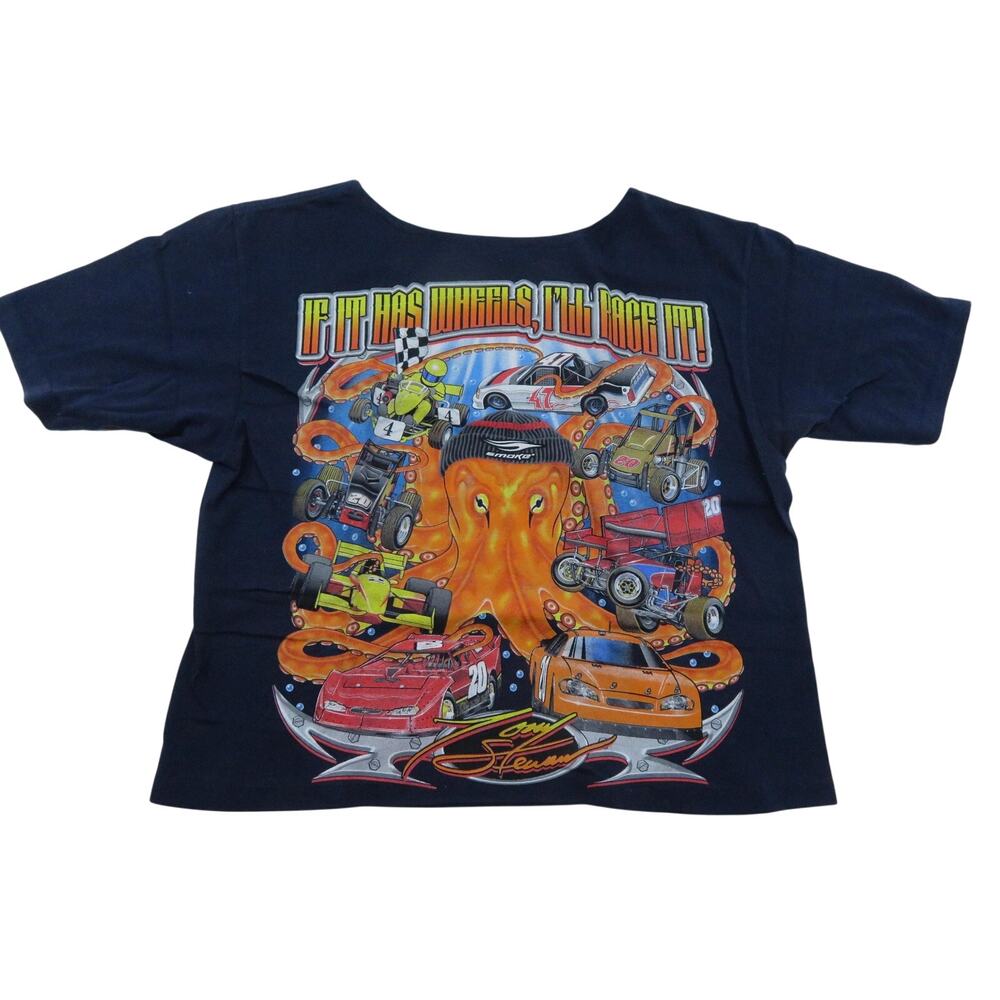 Tony Stewart Racing T-Shirt, Cropped Womens Sz M 1990s Nascar